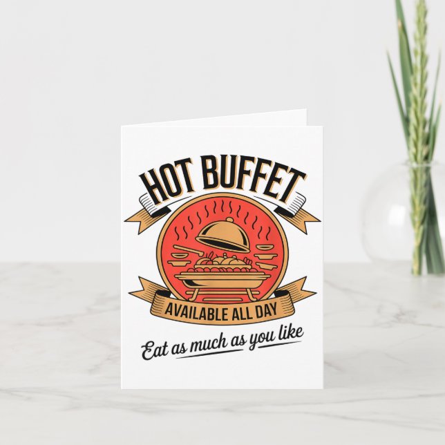 Tarjeta Hot Buffet Available All Day Eat As Much As You Li (Anverso)