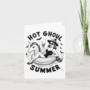 Tarjeta Hot Ghoul Summer Funny Trajes para ropa de Hallowe