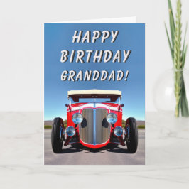 Tarjeta Hot Rod Classic Car Rockabilly RocknRoll Cumpleaño