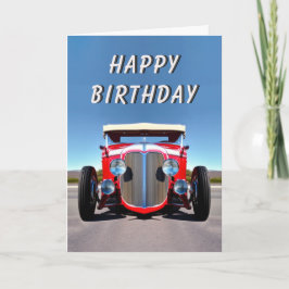 Tarjeta Hot Rod Classic Car Rockabilly RocknRoll Cumpleaño