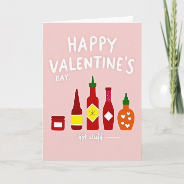 Tarjeta Hot Stuff Valentines Day Card (Anverso)