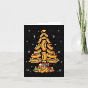 Tarjeta Hotdogs Christmas Tree Colorful Lights Comida dive