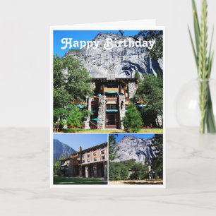 Tarjeta Hotel Feliz cumpleaños Ahwahnee en Yosemite
