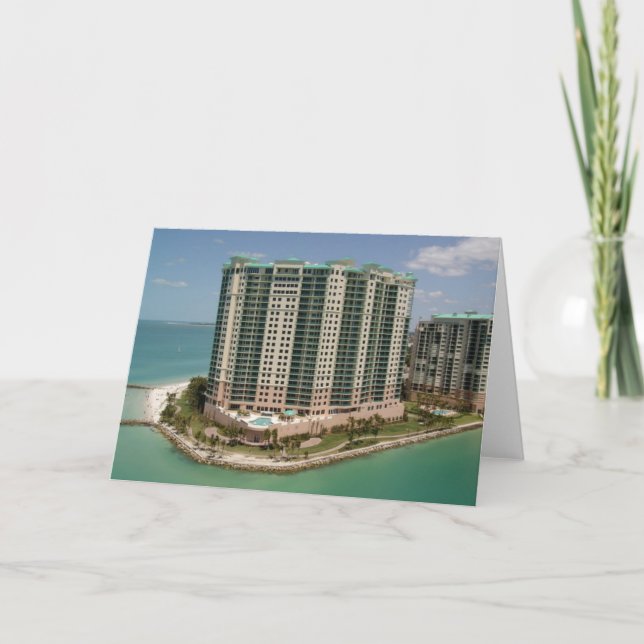 Tarjeta Hotel frente al mar, isla de Marco, la Florida, (Anverso)