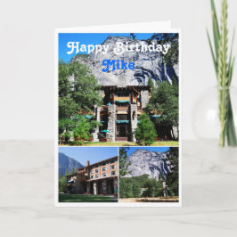 Tarjeta Hotel Yosemite de Ahwahnee del feliz cumpleaños de
