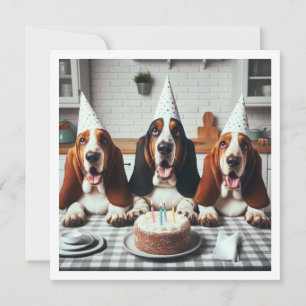 Tarjeta Hound Basset, cumpleaños de Basset Hound