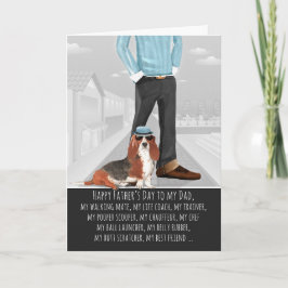 Tarjeta Hound Basset del Día del Padre Perro