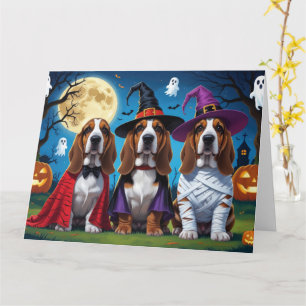 Tarjeta Hound Hound Dogs Pumpkin Halloween Funny