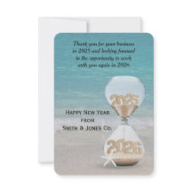 Hourglass de Año Nuevo 2026 Gracias de negocios