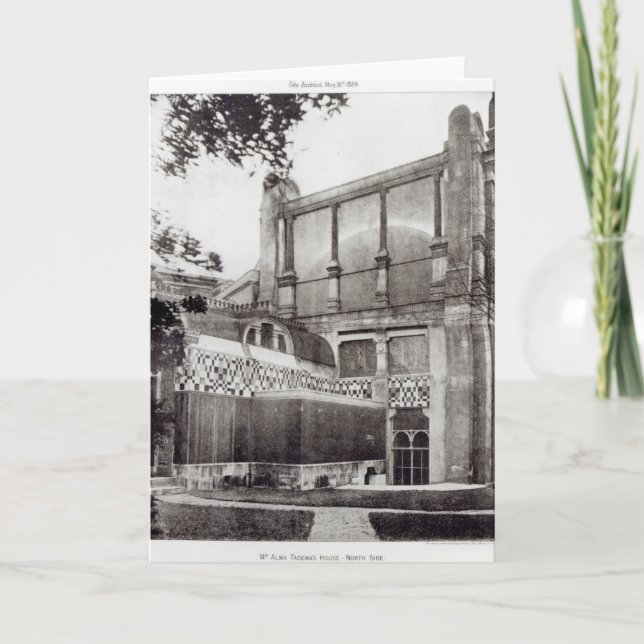 Tarjeta House de Sr. Alma Tadem, lado norte, 1889 (Anverso)