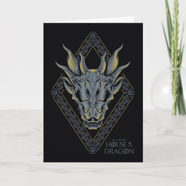 Tarjeta HOUSE OF THE DRAGON | Balerion Skull Diamond Crest (Anverso)