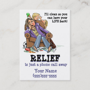 Tarjeta Housecleaning de la empresa de servicios