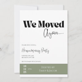 Tarjeta Housewarming Invitation • We Moved New Home Party