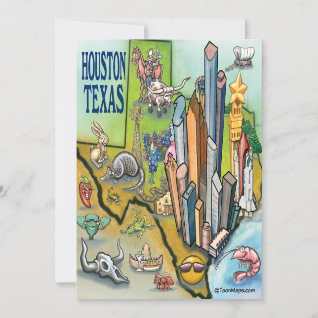 Tarjeta Houston Texas (Anverso)