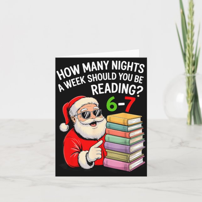 Tarjeta How Many Nights A Week Should You Be Reading 67 Ch (Anverso)