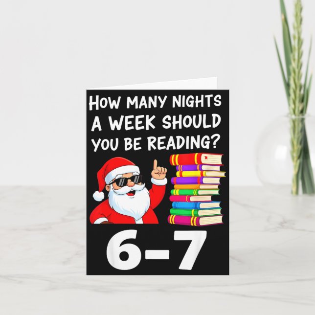 Tarjeta How Many Nights A Week Should You Be Reading 67 Ch (Anverso)