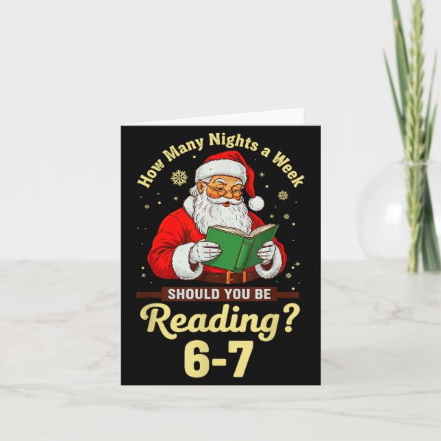 Tarjeta How Many Nights A Week Should You Be Reading 67 Ch (Anverso)