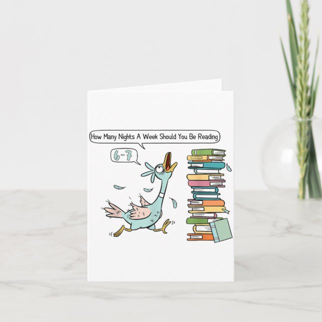 Tarjeta How Many Nights A Week Should You Be Reading 6 7  (Anverso)