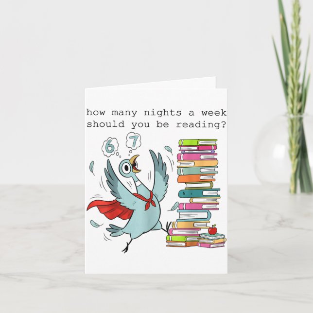 Tarjeta How Many Nights A Week Should You Be Reading_ 6–7  (Anverso)