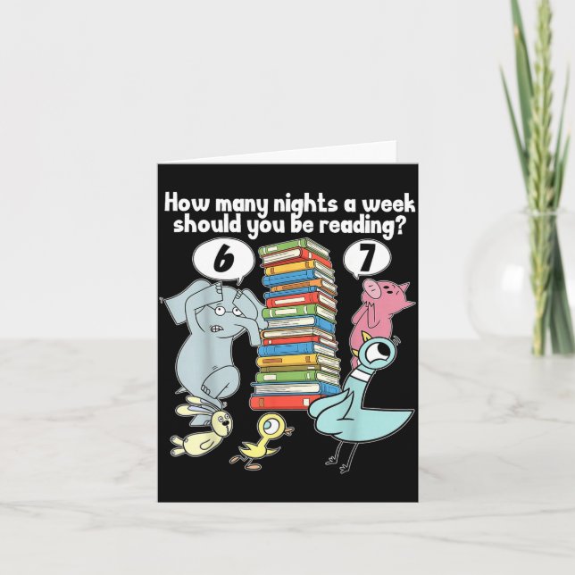 Tarjeta How Many Nights A Week Should You Be Reading_ 6–7  (Anverso)