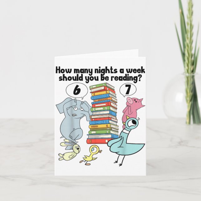 Tarjeta How Many Nights A Week Should You Be Reading_ 6–7  (Anverso)