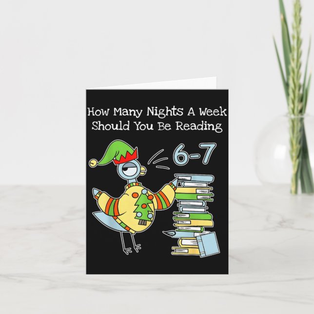 Tarjeta How Many Nights A Week Should You Be Reading 6–7 F (Anverso)