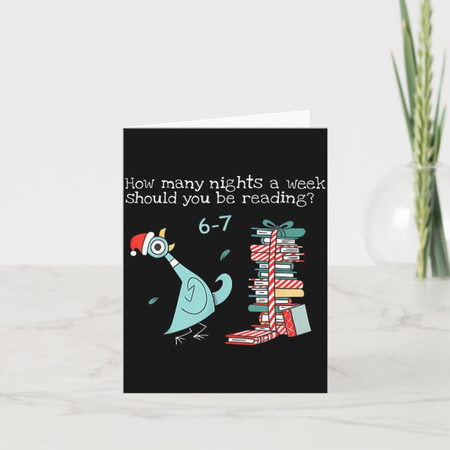 Tarjeta How Many Nights A Week Should You Be Reading 6-7 T (Anverso)