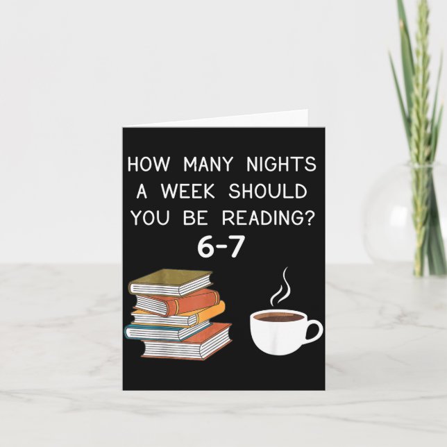 Tarjeta How Many Nights Should You Be Reading 6-7  (Anverso)