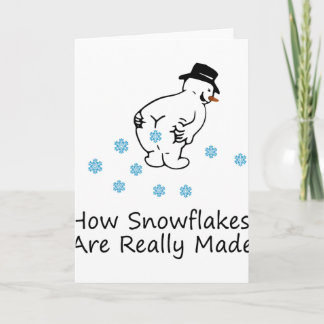 Tarjeta How Snowflakes Are Really Made Christmas Funny Sno