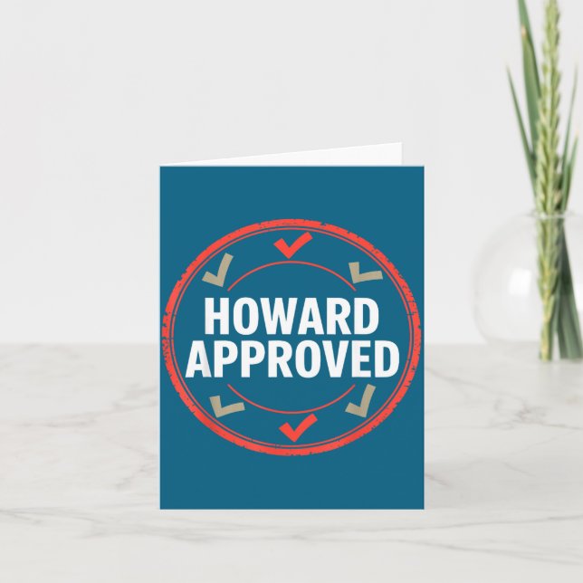 Tarjeta Howard aprobó  (Anverso)