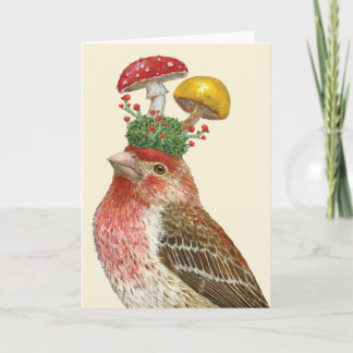 Tarjeta Howard with Mushrooms Folded Greeting Card