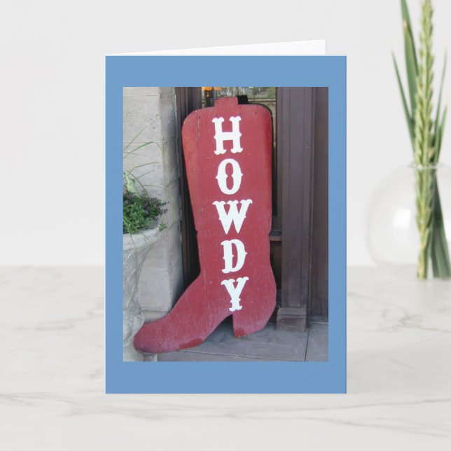 Tarjeta ¡Howdy! (Anverso)