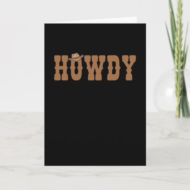 Tarjeta Howdy Rodeo West Country Southern (Anverso)