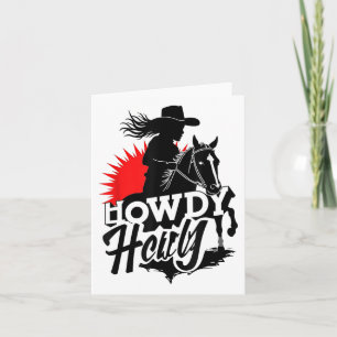 Tarjeta Howdy Texas Western Melanin Black Cowgirl African