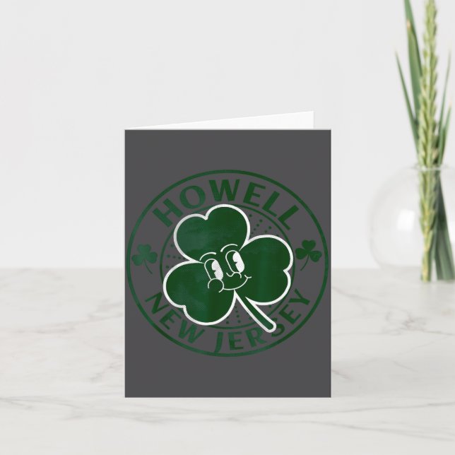 Tarjeta Howell New Jersey Irish Shamrock Nj Retro Souvenir (Anverso)