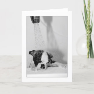 Tarjeta Howie en el baño