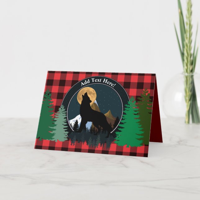 Tarjeta Howling Wolf Full Moon (Anverso)