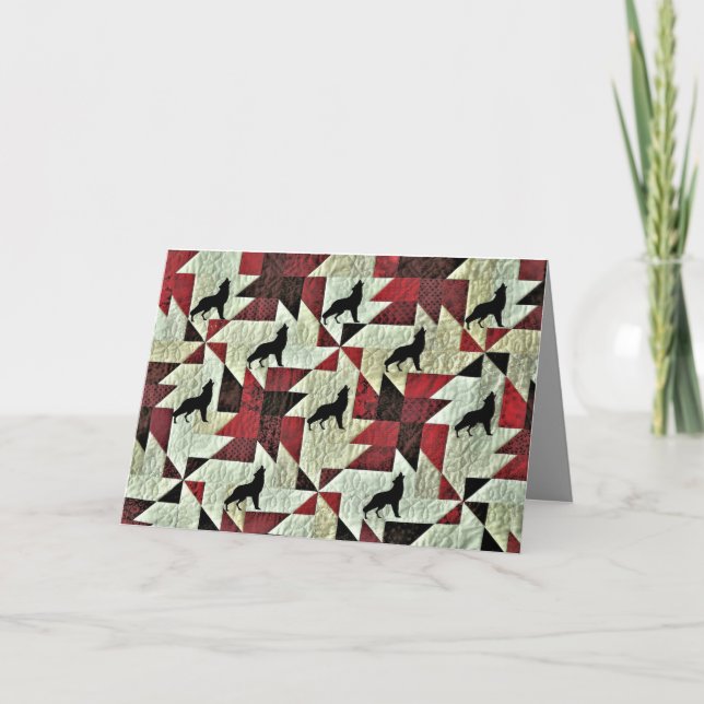 Tarjeta Howling Wolf Quilt (Anverso)