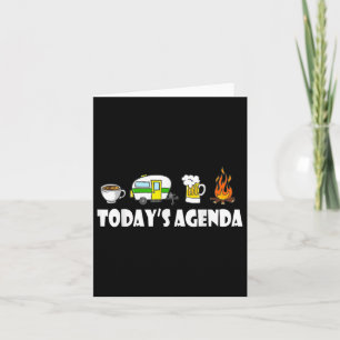 Tarjeta Hoy Agenda Camping Café Pop Up Camper Beer Ca