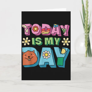 Tarjeta Hoy Es Día De La Marmota Divertido Mujeres Retro 6