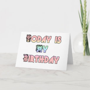 Tarjeta Hoy es mi arte de cumpleaños