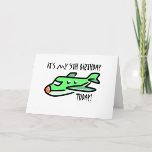Tarjeta Hoy es mi quinto cumpleaños