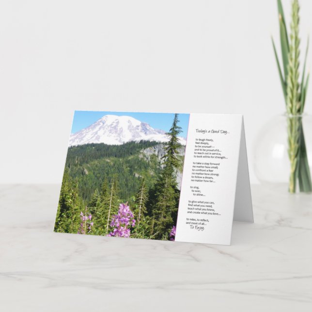 Tarjeta Hoy es un buen día... Inspirador (Anverso)