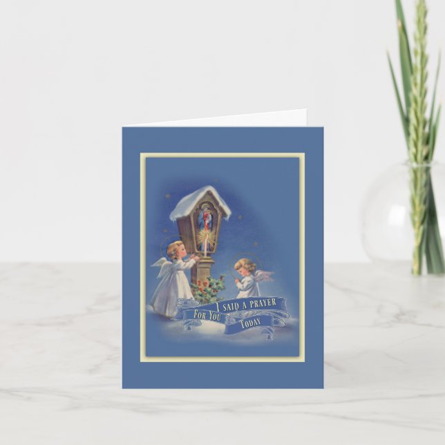 TARJETA HOY REZÉ UNA ORACIÓN POR TI ÁNGEL VIRGEN MARÍA (Anverso)