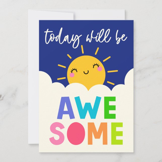 Tarjeta Hoy será asombroso (Anverso)