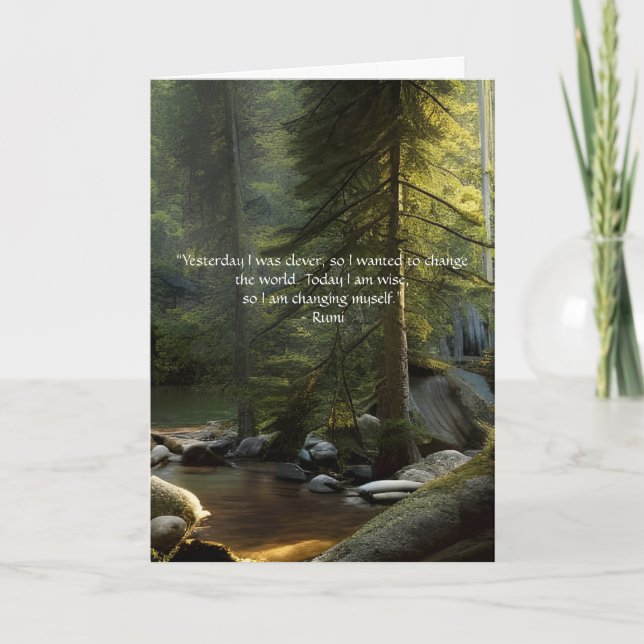 Tarjeta Hoy Soy Sabio De Rumi Cita Escenaria (Anverso)