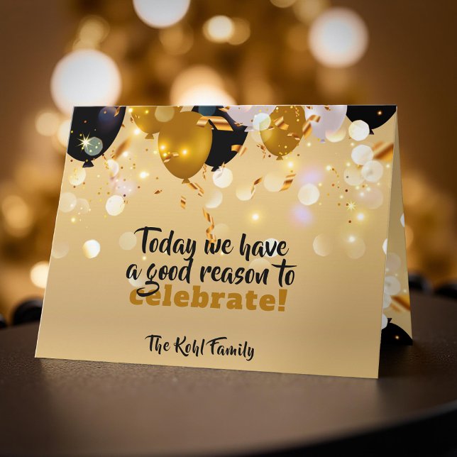 Tarjeta Hoy Tenemos Una Buena Razón Para Celebrar La Moder (Subido por el creador)