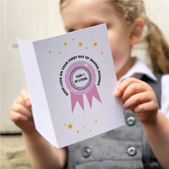 Tarjeta Hoy Vuelvo Con Fuerza A La Escuela A La Suerte. (Subido por el creador)