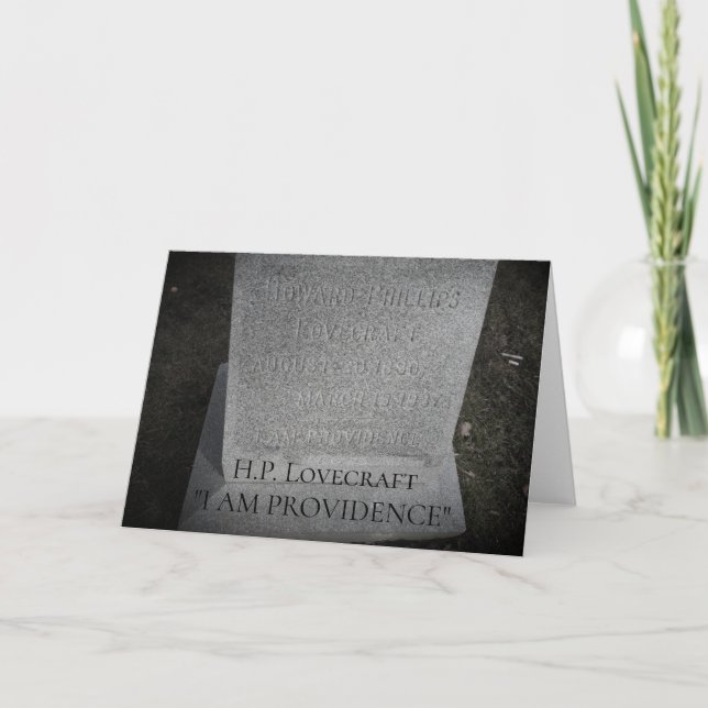 Tarjeta HP Lovecraft - Escritor de providencia - SOY PROVI (Anverso)