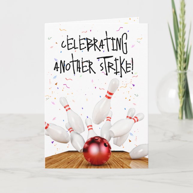 Tarjeta Huelga de bolos de Cumpleaños (Anverso)